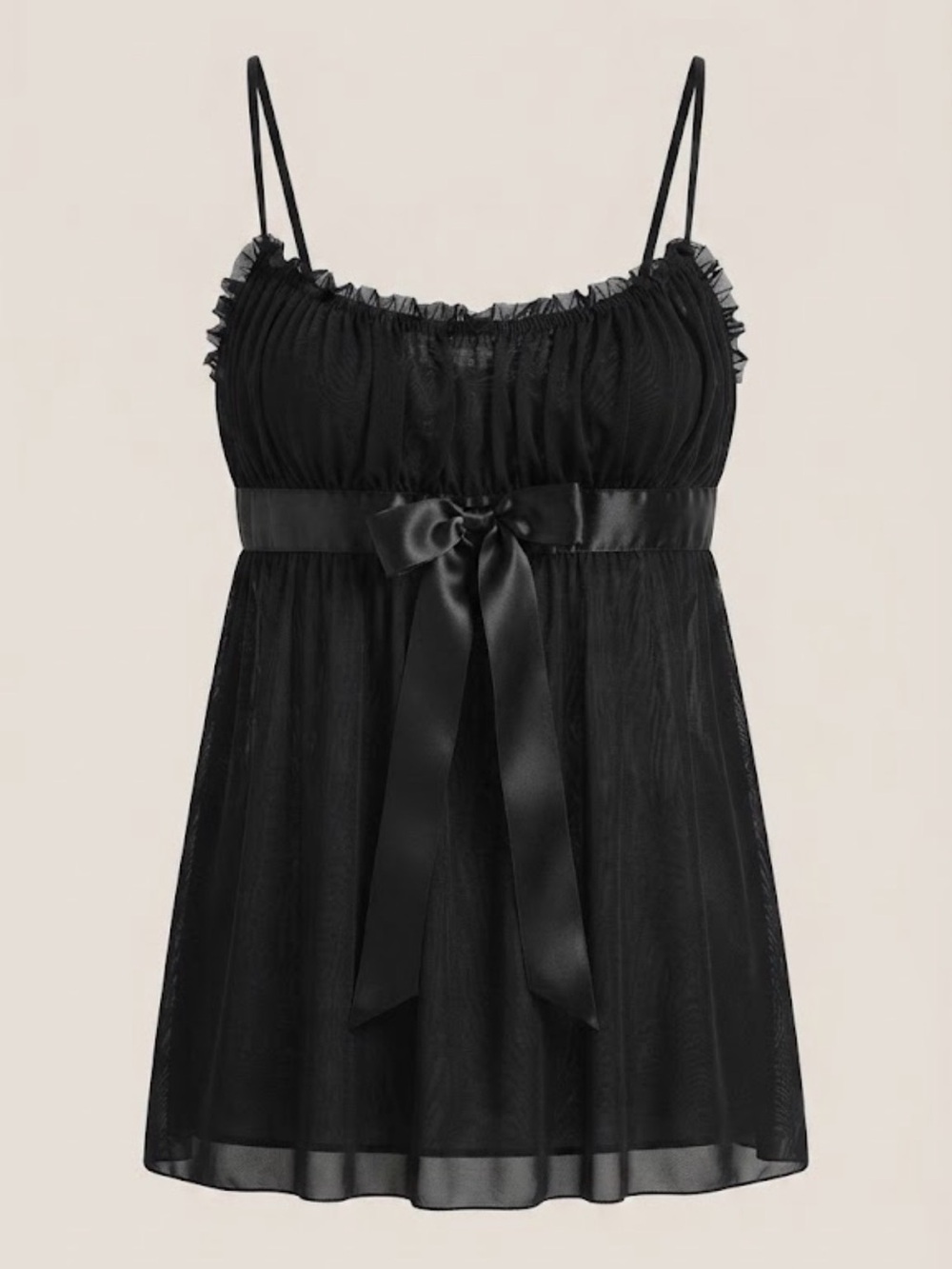Moda International Black Mesh Underwire Corset Cami Tank Top - Size M